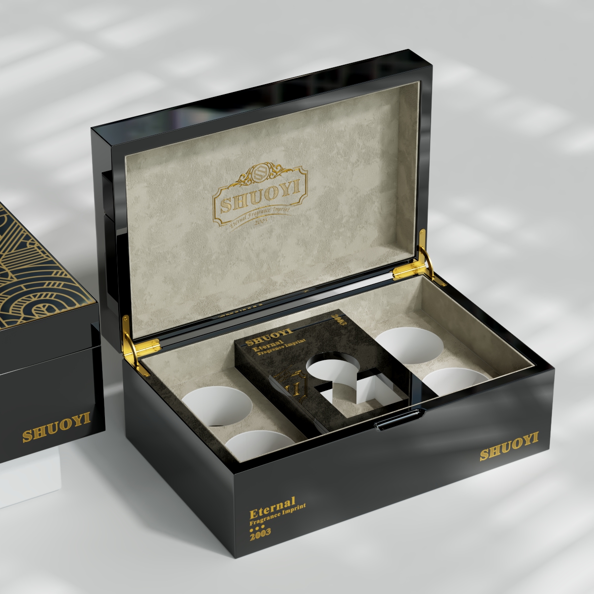 Perfume box，Wooden box，high gloss paint，