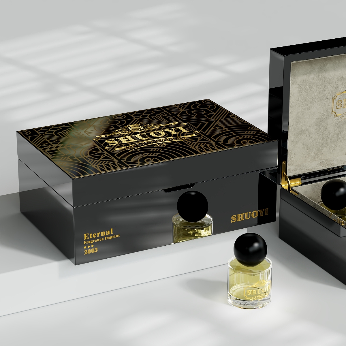 Perfume box，Wooden box，high gloss paint，