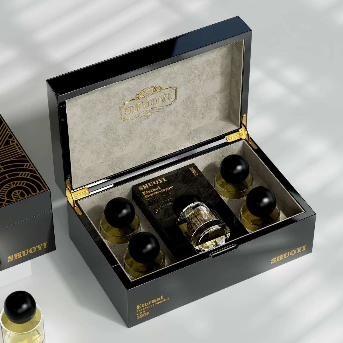 Perfume box，Wooden box，high gloss paint，