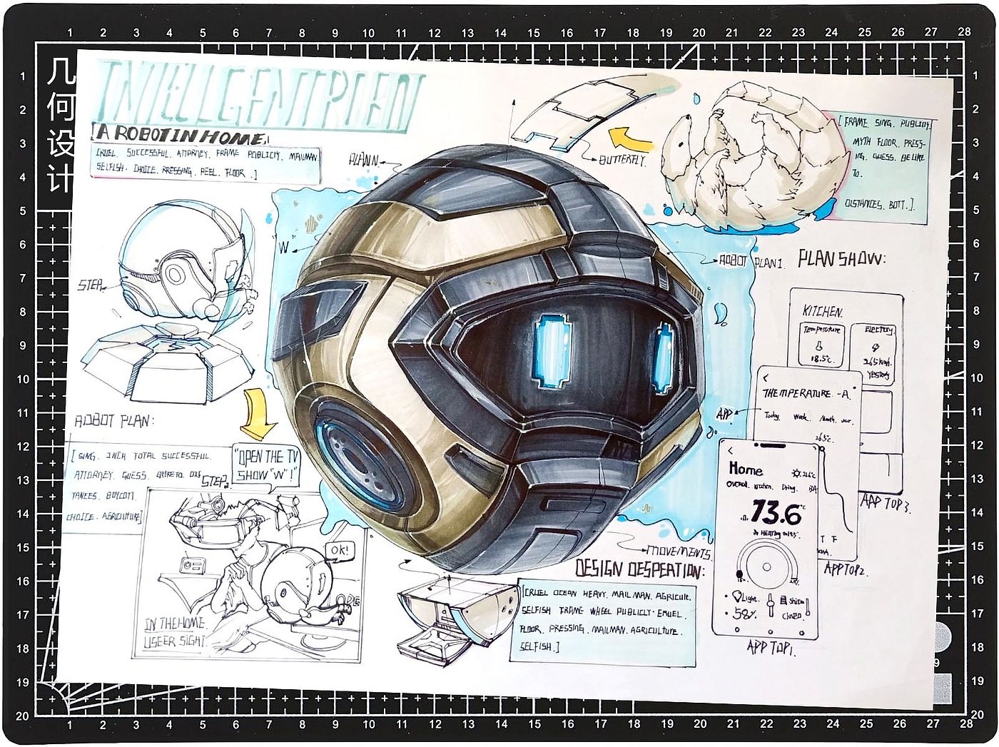 Guangzhou Academy of Fine Arts，School of Industrial Design，Hand drawn products，Hand drawn for postgraduate entrance examination，Mechanics，