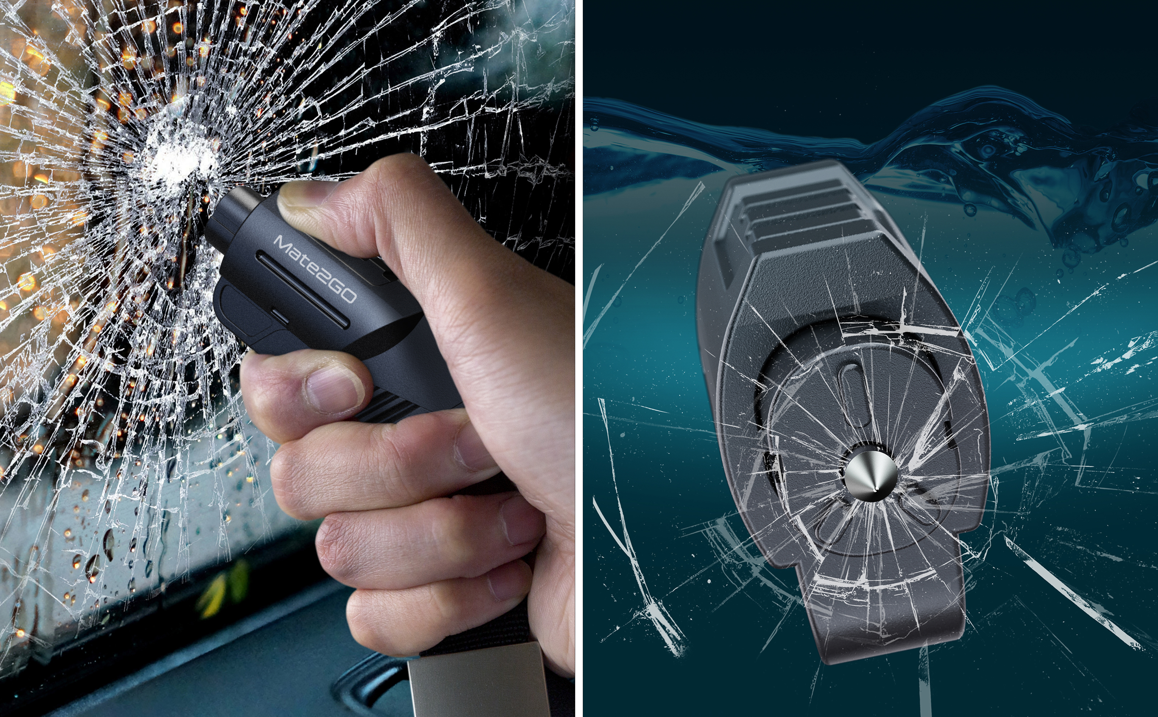automobile，road trip，Broken window，Emergency safety hammer，escape，Cut safety belt，Underwater Escape，Car spontaneous combustion escape，