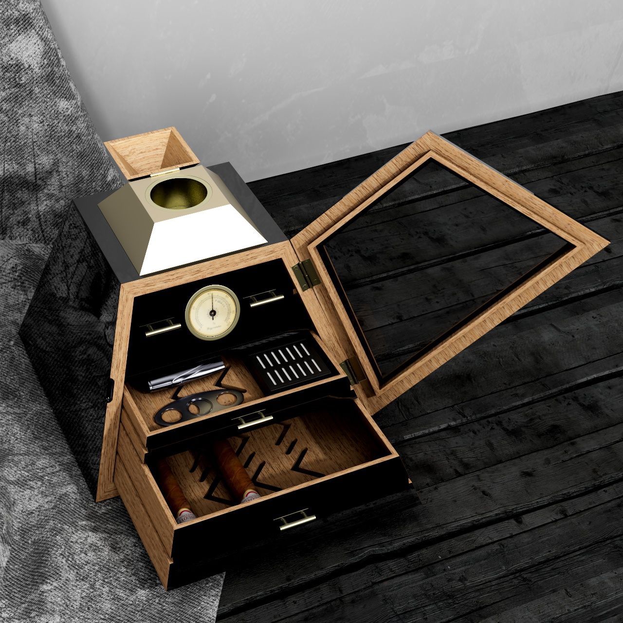 Cigar box，Wooden box，Paint box，