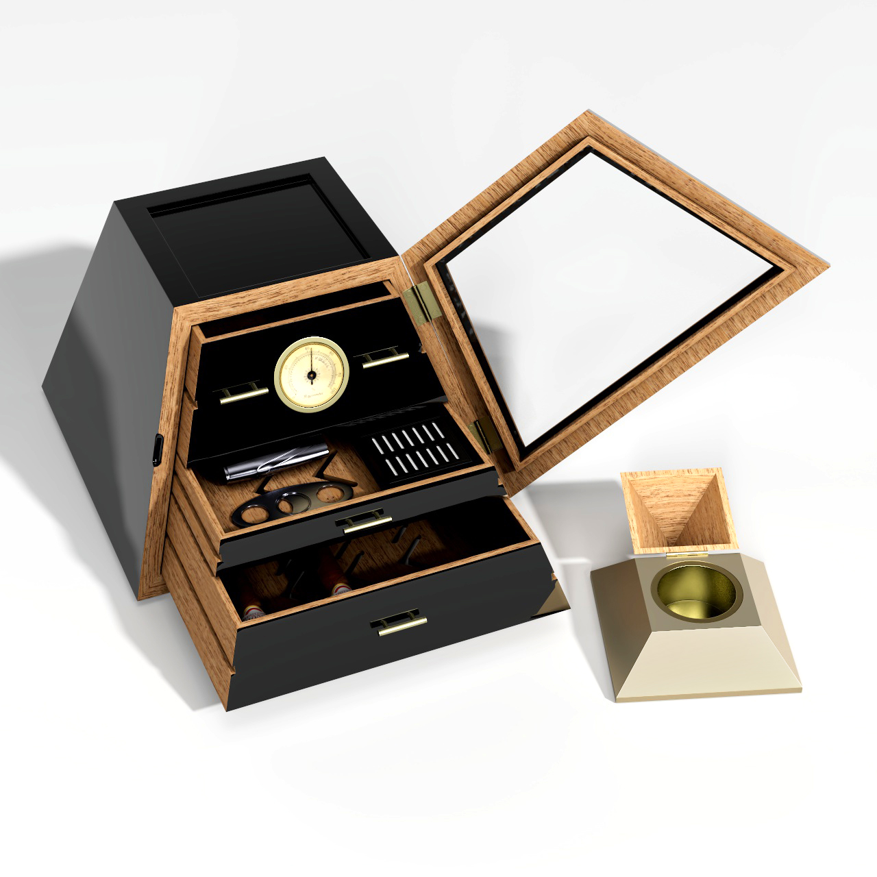 Cigar box，Wooden box，Paint box，