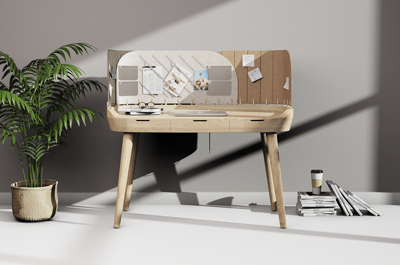 Tabs Desk，modularization，to work in an office，interactive，Table，chair，Tables and chairs，