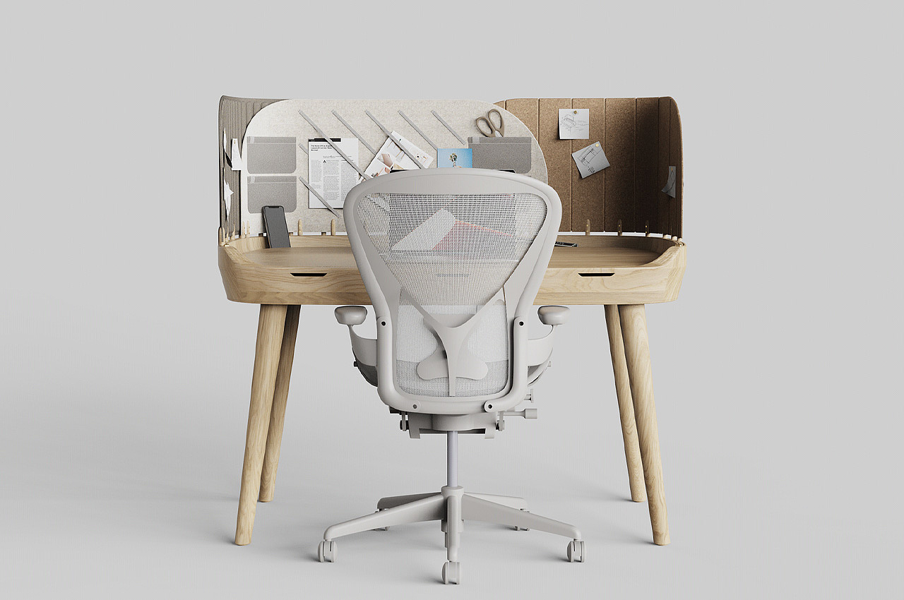 Tabs Desk，modularization，to work in an office，interactive，Table，chair，Tables and chairs，