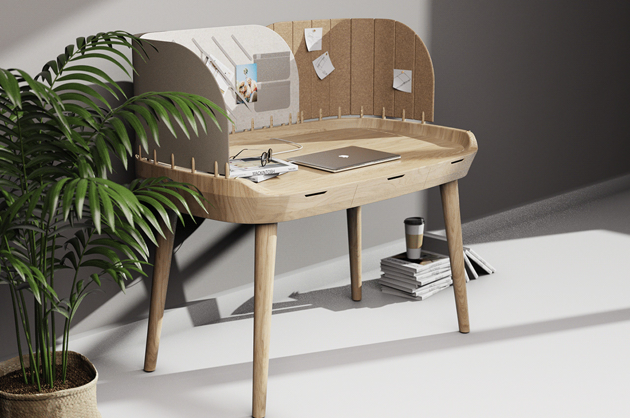 Tabs Desk，modularization，to work in an office，interactive，Table，chair，Tables and chairs，