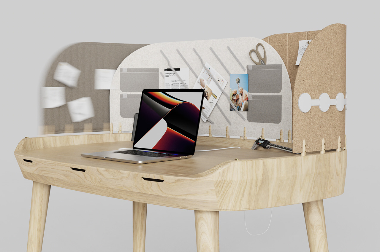 Tabs Desk，modularization，to work in an office，interactive，Table，chair，Tables and chairs，