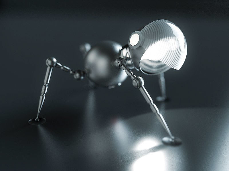 Robo-lamp，机器人，灯，台灯，设计感，有趣，