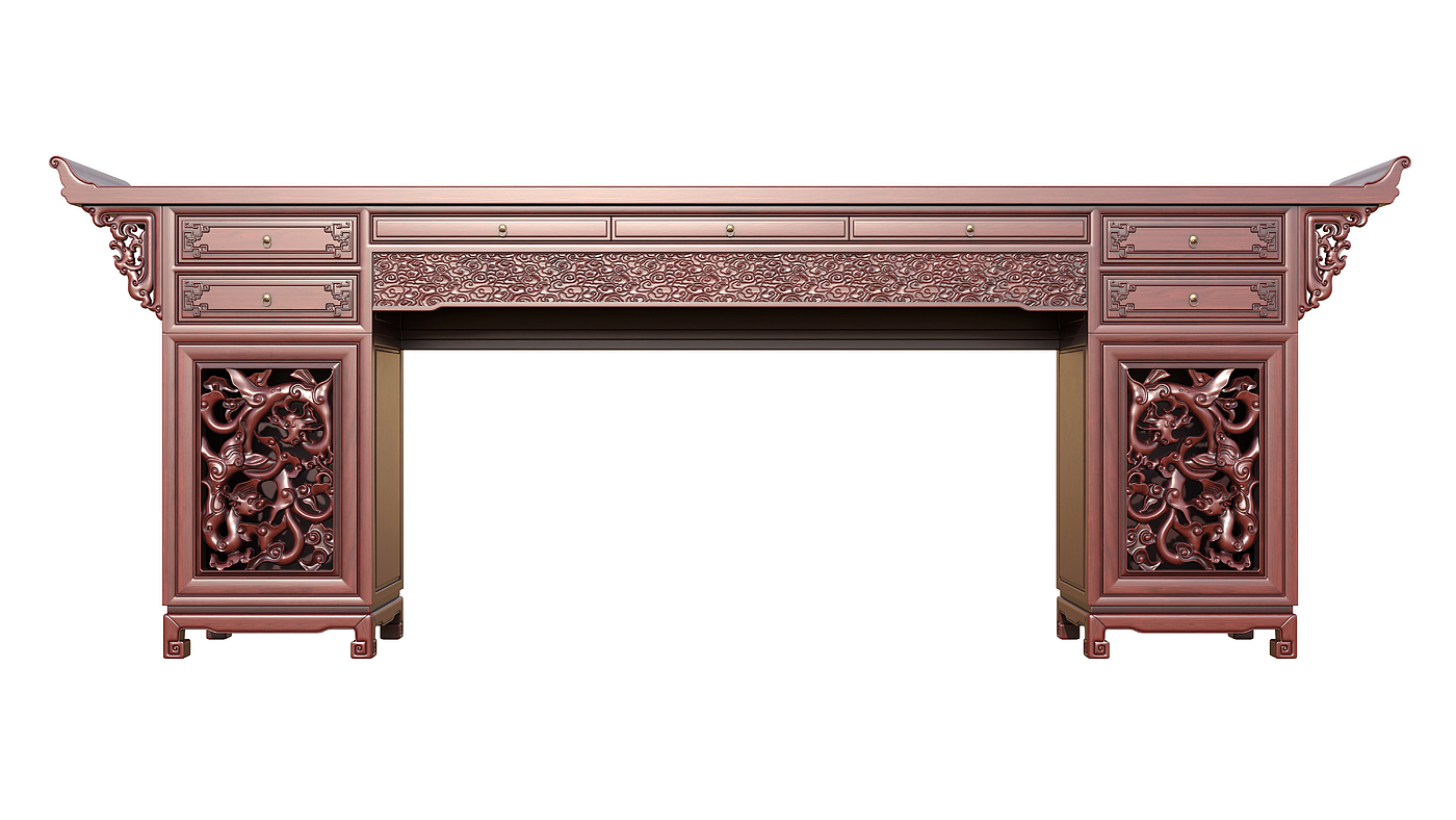 Chinese style，Article，furniture，Mahogany，red sandalwood，Yellow pear，Modeling rendering animation，Video tutorial，