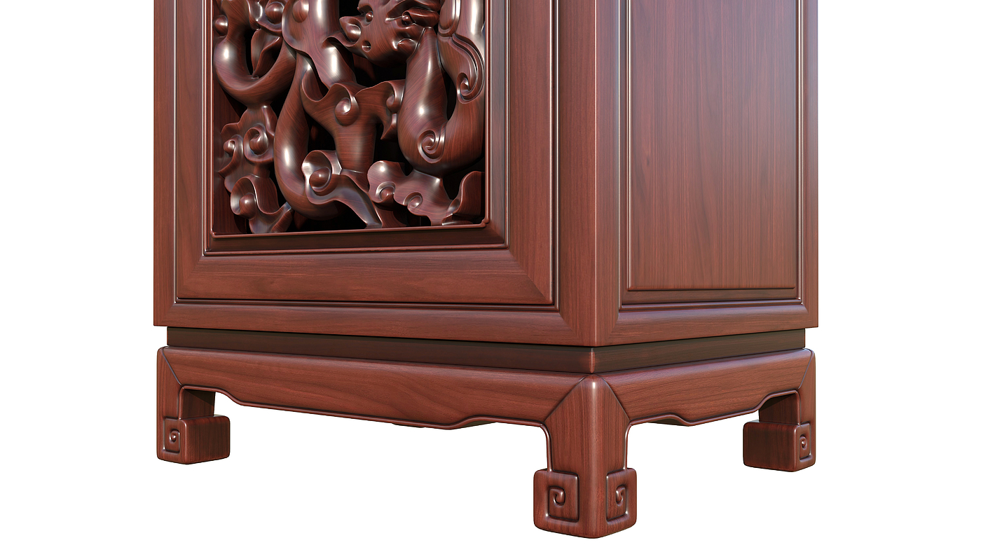 Chinese style，Article，furniture，Mahogany，red sandalwood，Yellow pear，Modeling rendering animation，Video tutorial，