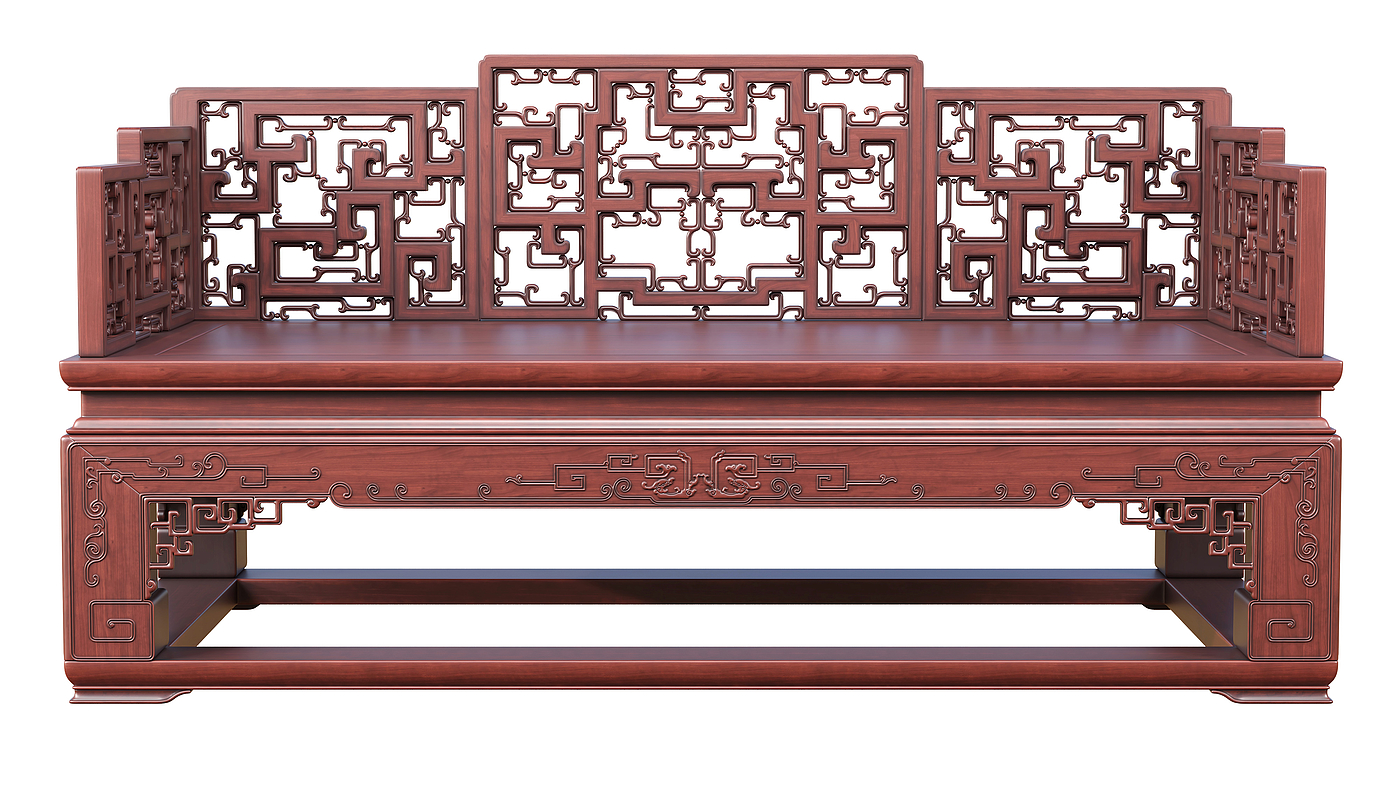 Chinese style，Furniture'，Carved，carving，Mahogany，red sandalwood，Yellow pear，Modeling rendering animation，