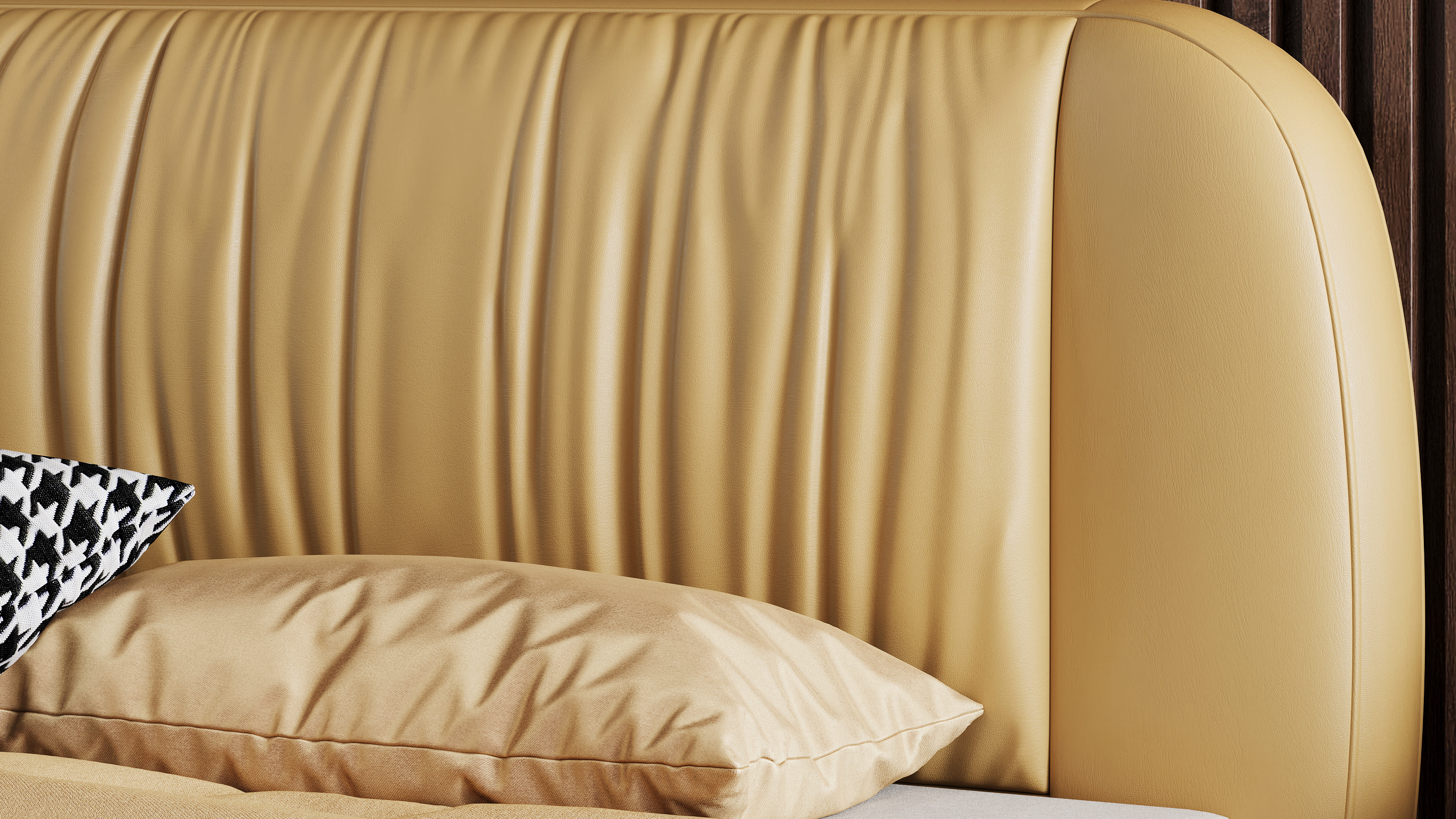 Leather bed，fold，soft bed，software，furniture，Home Furnishing，Modeling rendering animation，Antique Valley fragrance，