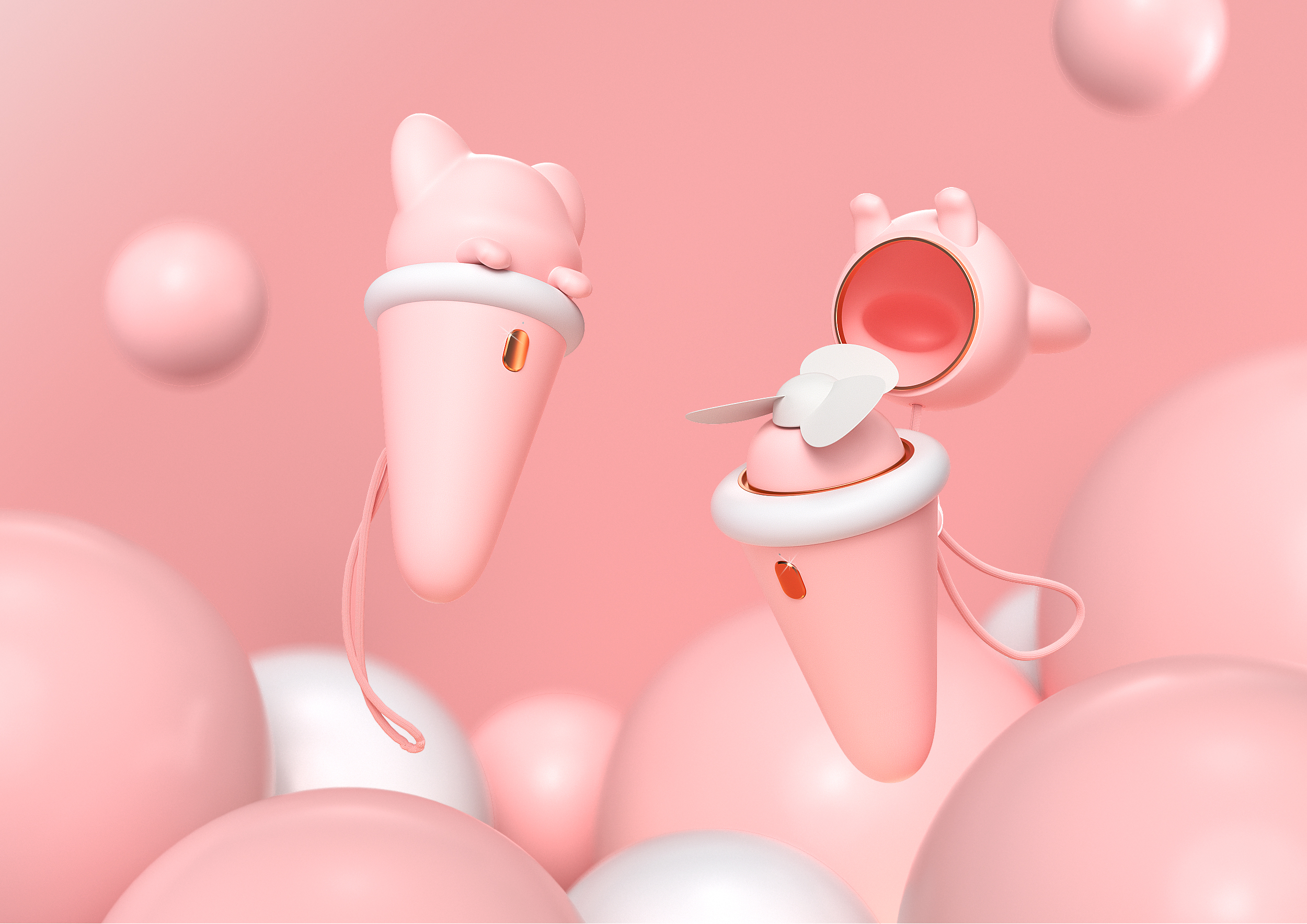 Fan，Sweet cone，cat，lovely，sinzyuan，