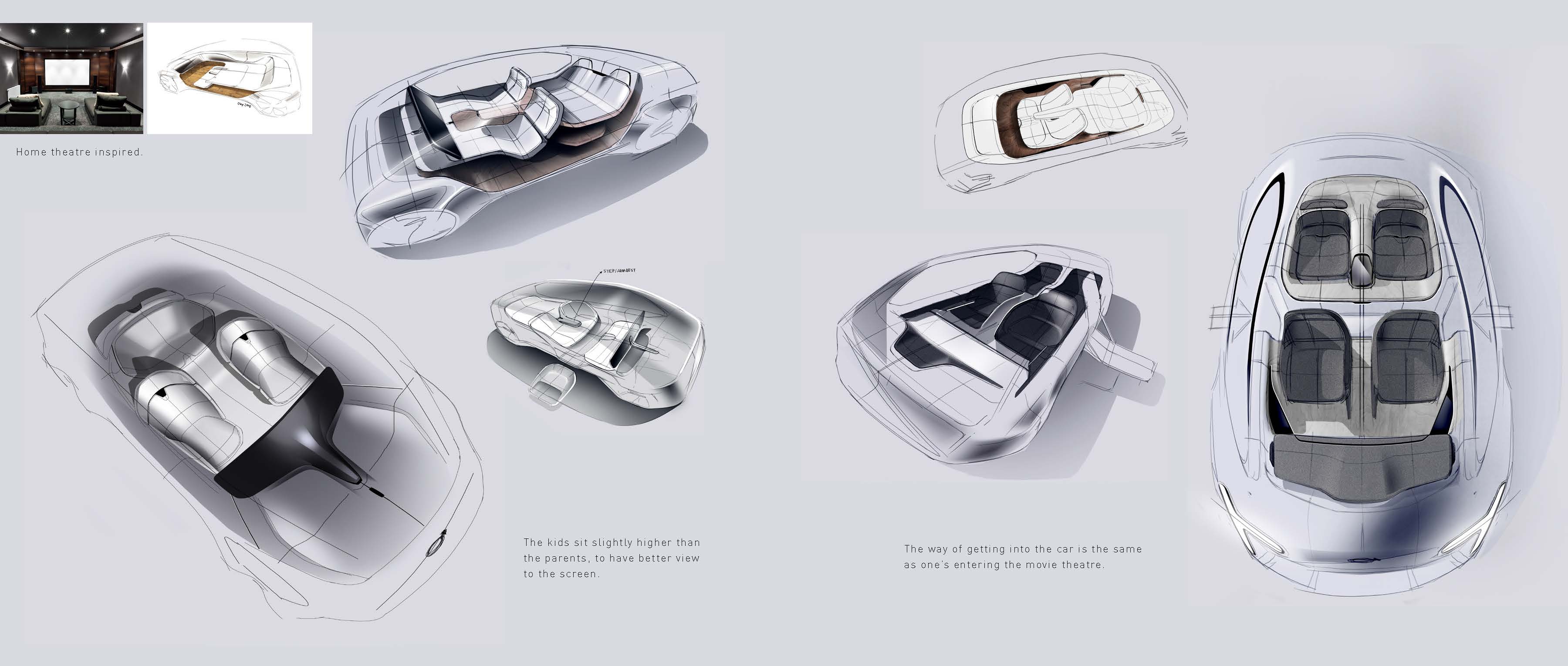 Volvo concept car，Graduation project，ArtCenter，volvo，Family Travel，