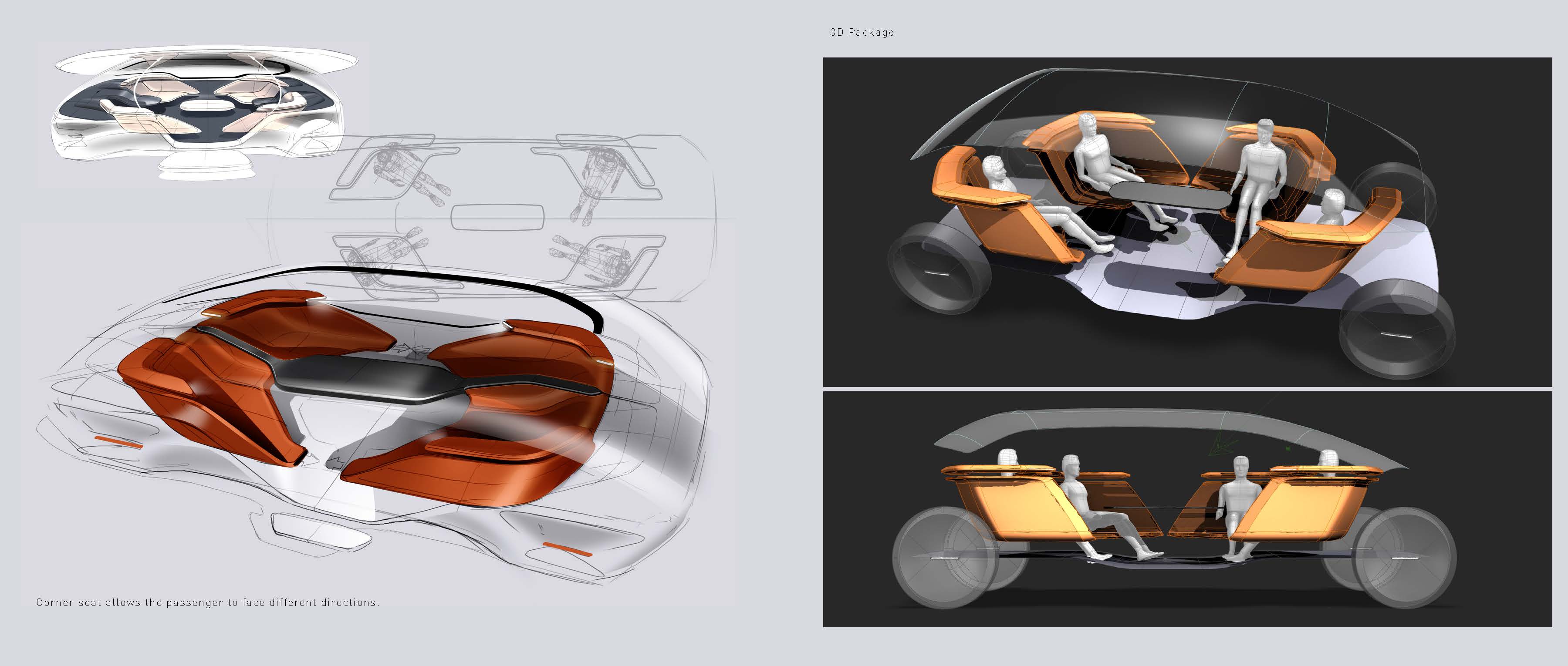 Volvo concept car，Graduation project，ArtCenter，volvo，Family Travel，