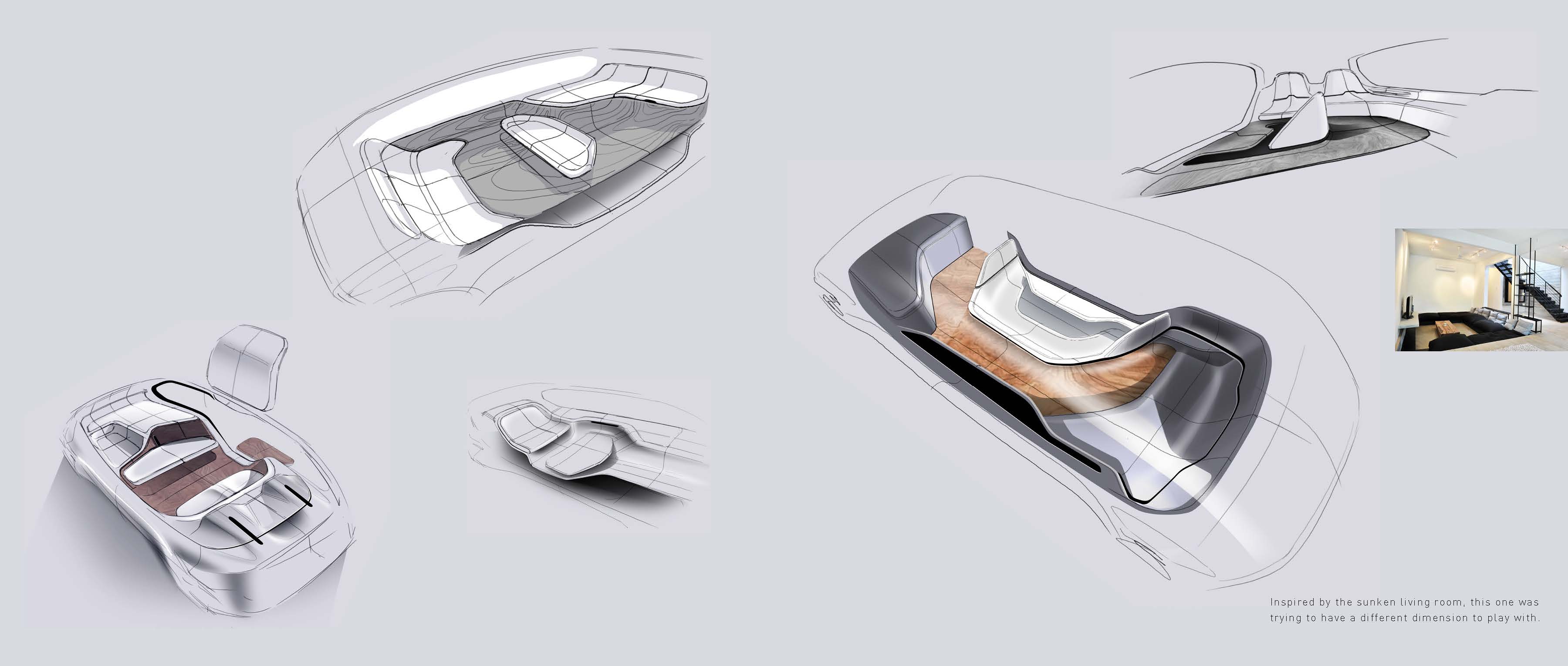 Volvo concept car，Graduation project，ArtCenter，volvo，Family Travel，