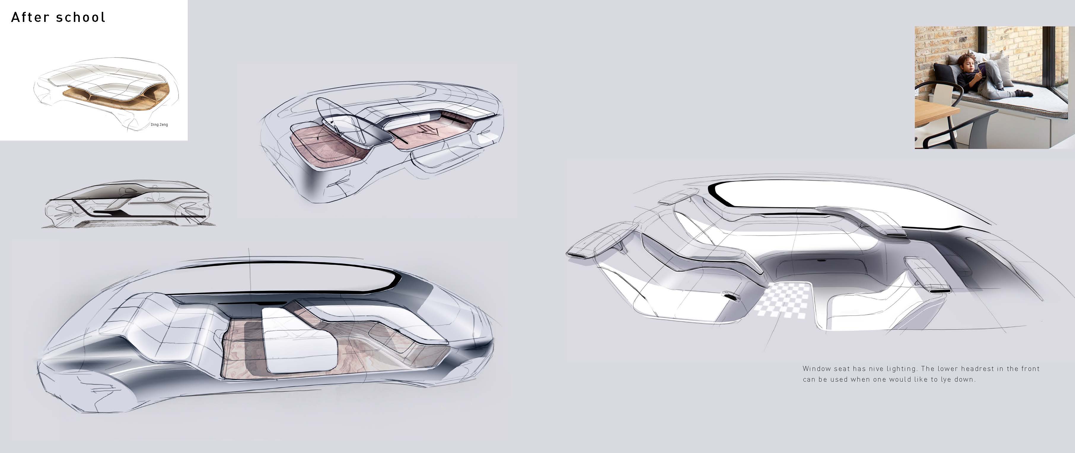 Volvo concept car，Graduation project，ArtCenter，volvo，Family Travel，