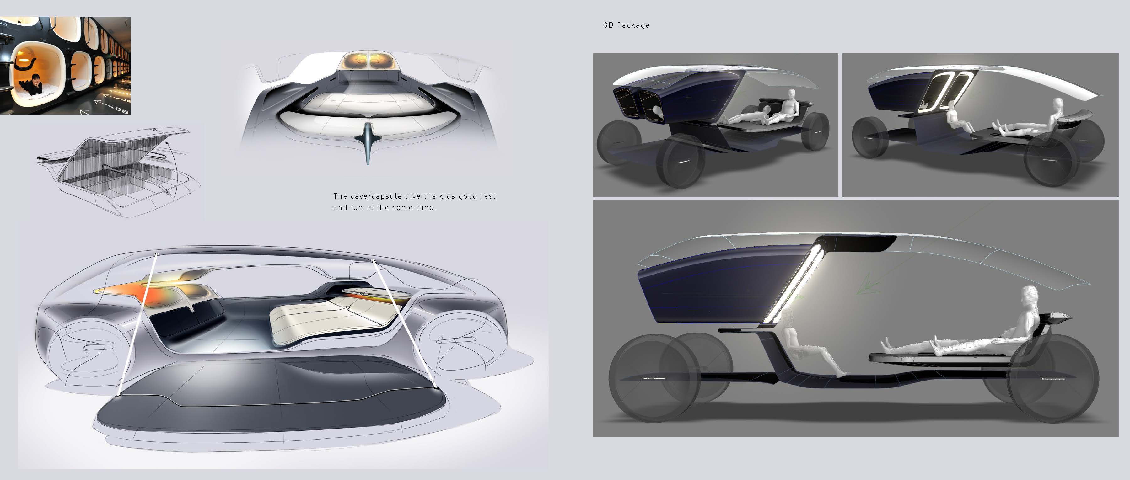 Volvo concept car，Graduation project，ArtCenter，volvo，Family Travel，