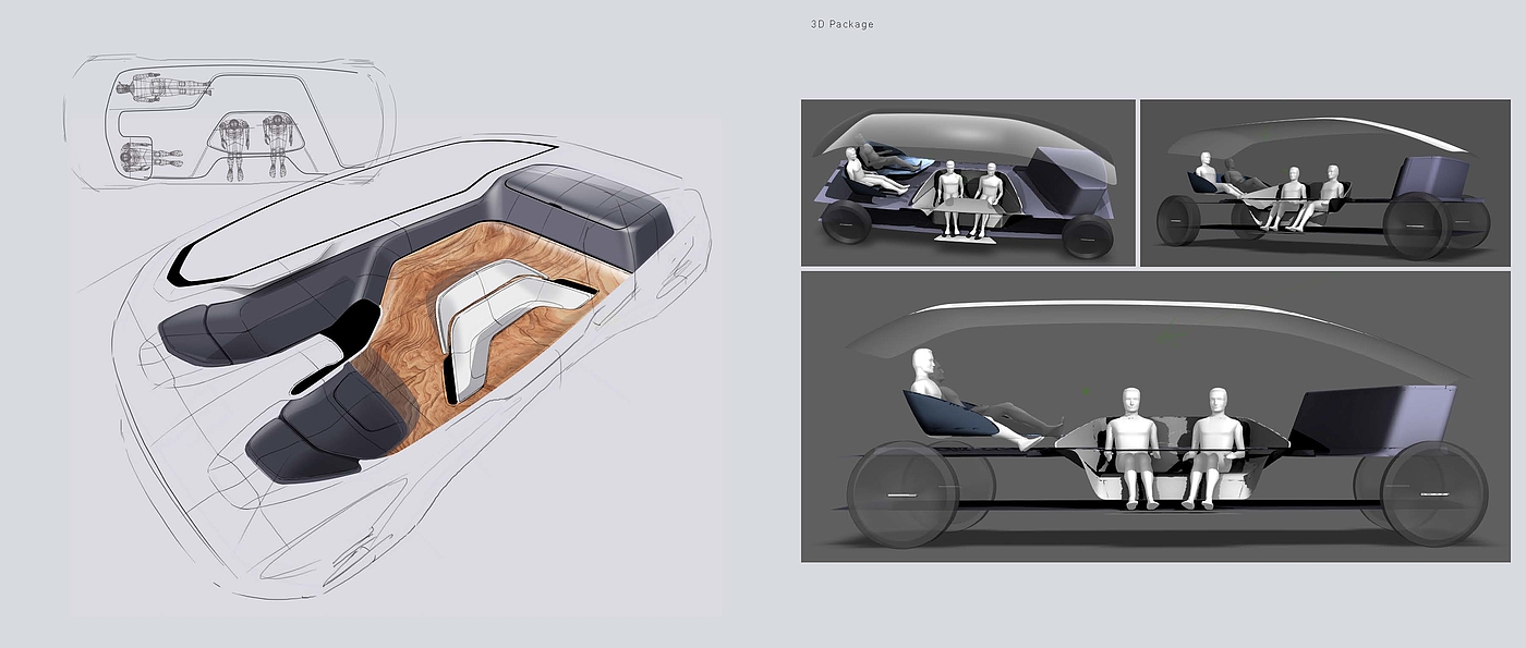 Volvo concept car，Graduation project，ArtCenter，volvo，Family Travel，