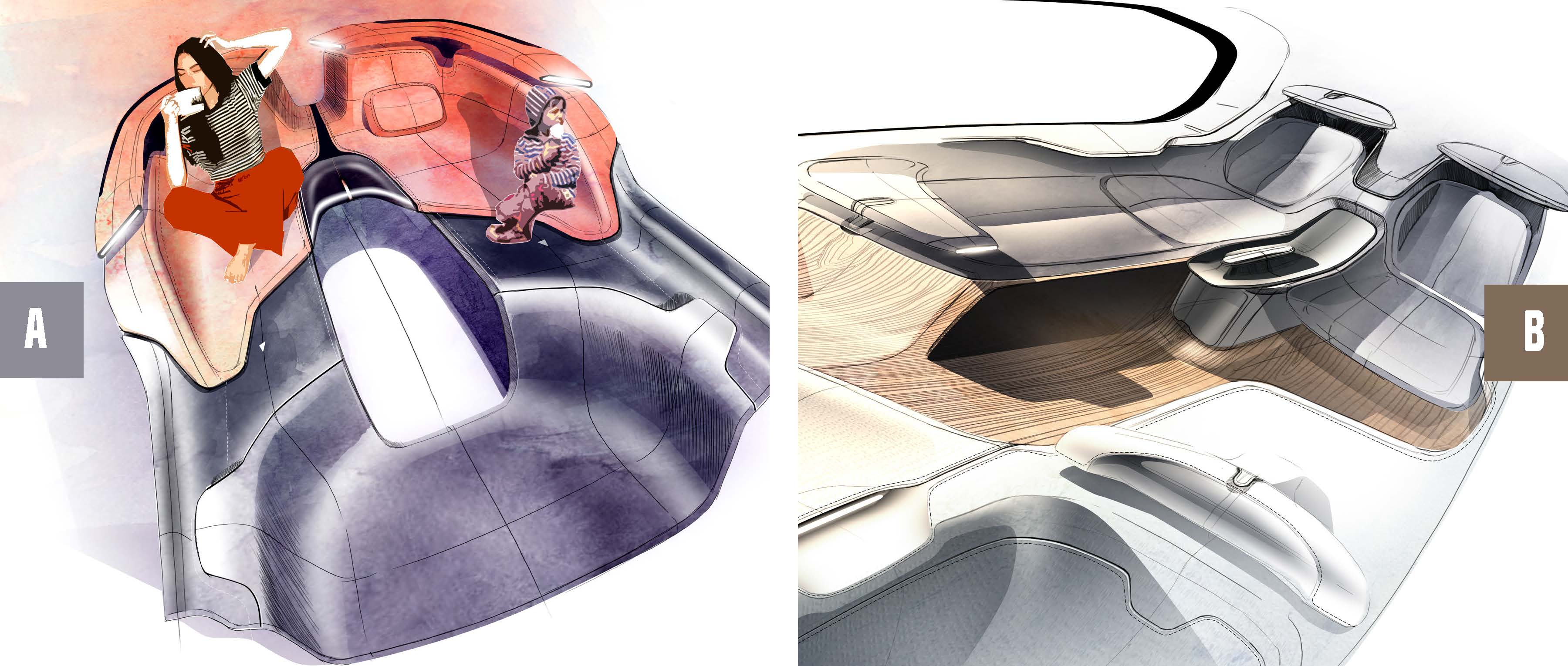Volvo concept car，Graduation project，ArtCenter，volvo，Family Travel，