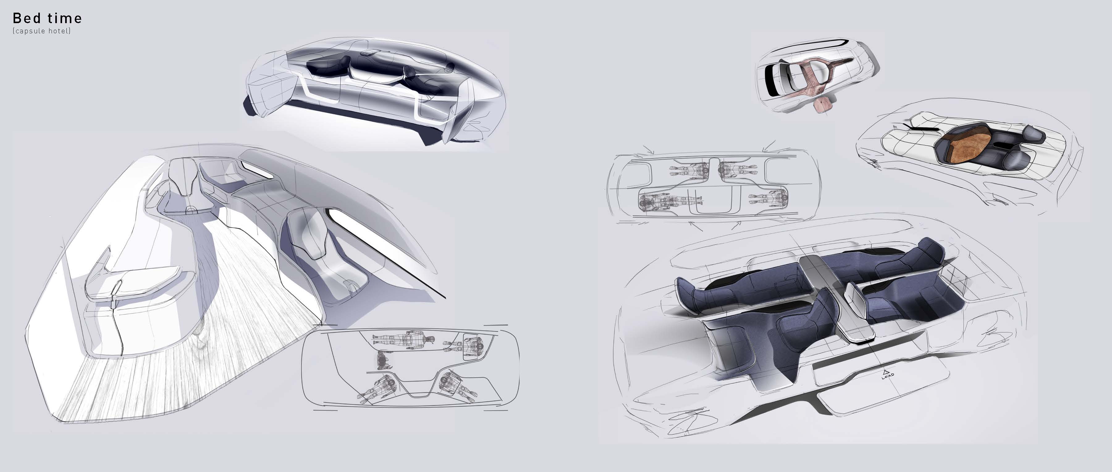 Volvo concept car，Graduation project，ArtCenter，volvo，Family Travel，