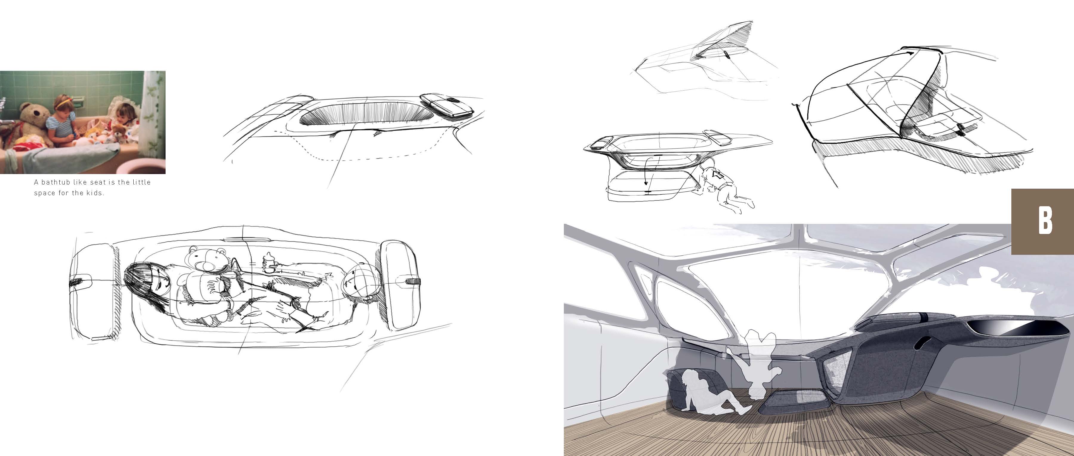 Volvo concept car，Graduation project，ArtCenter，volvo，Family Travel，