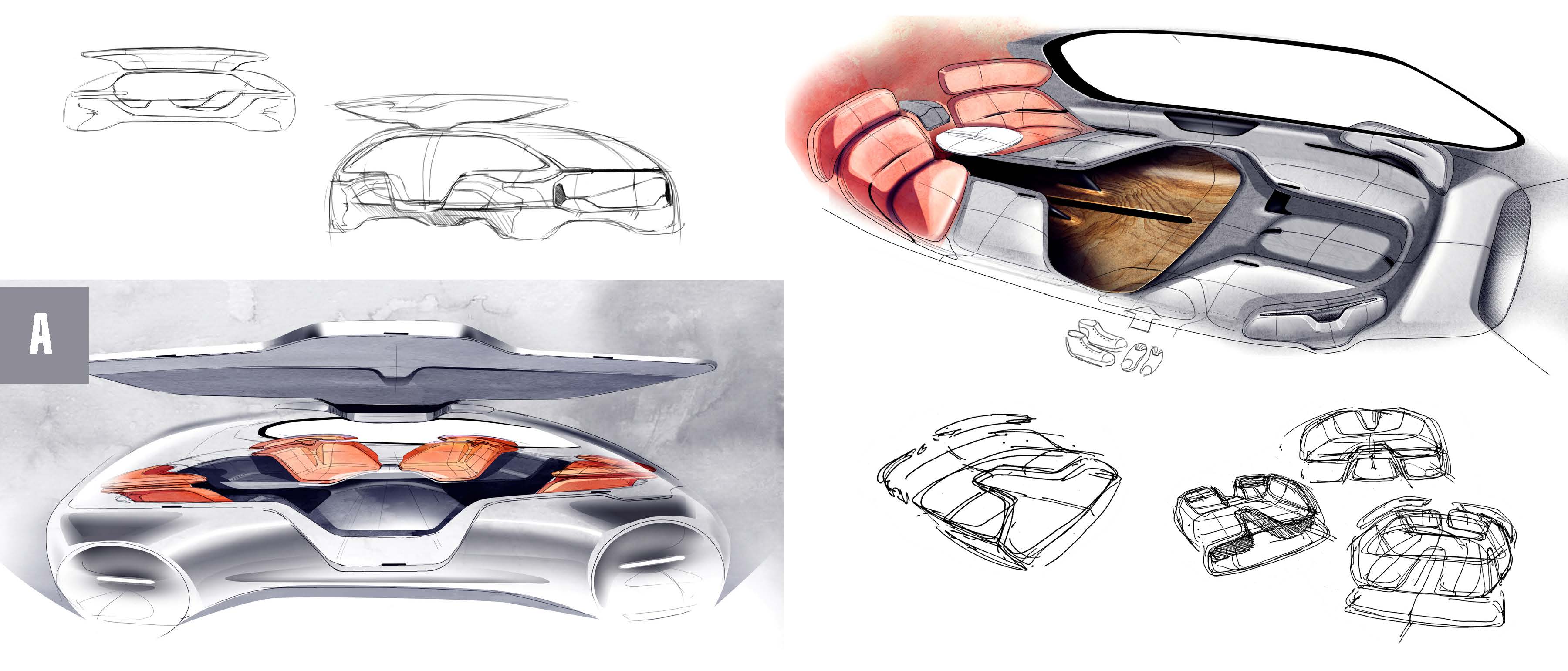 Volvo concept car，Graduation project，ArtCenter，volvo，Family Travel，
