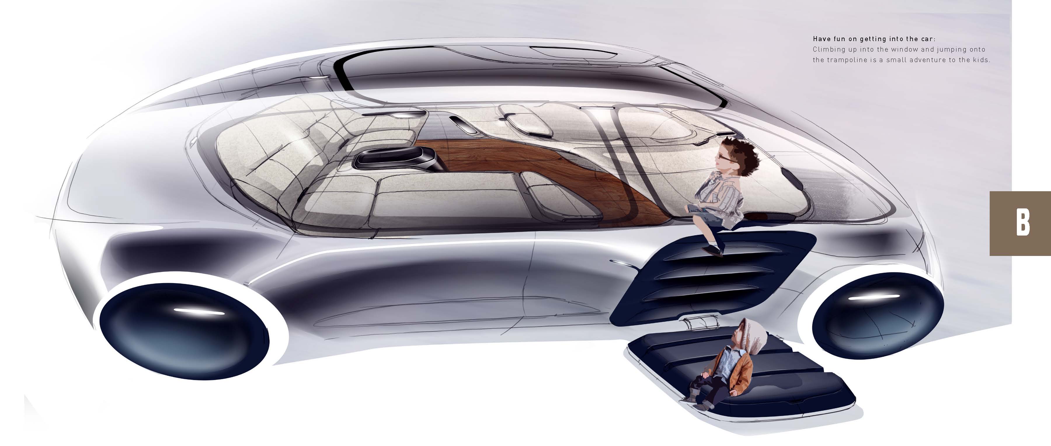 Volvo concept car，Graduation project，ArtCenter，volvo，Family Travel，