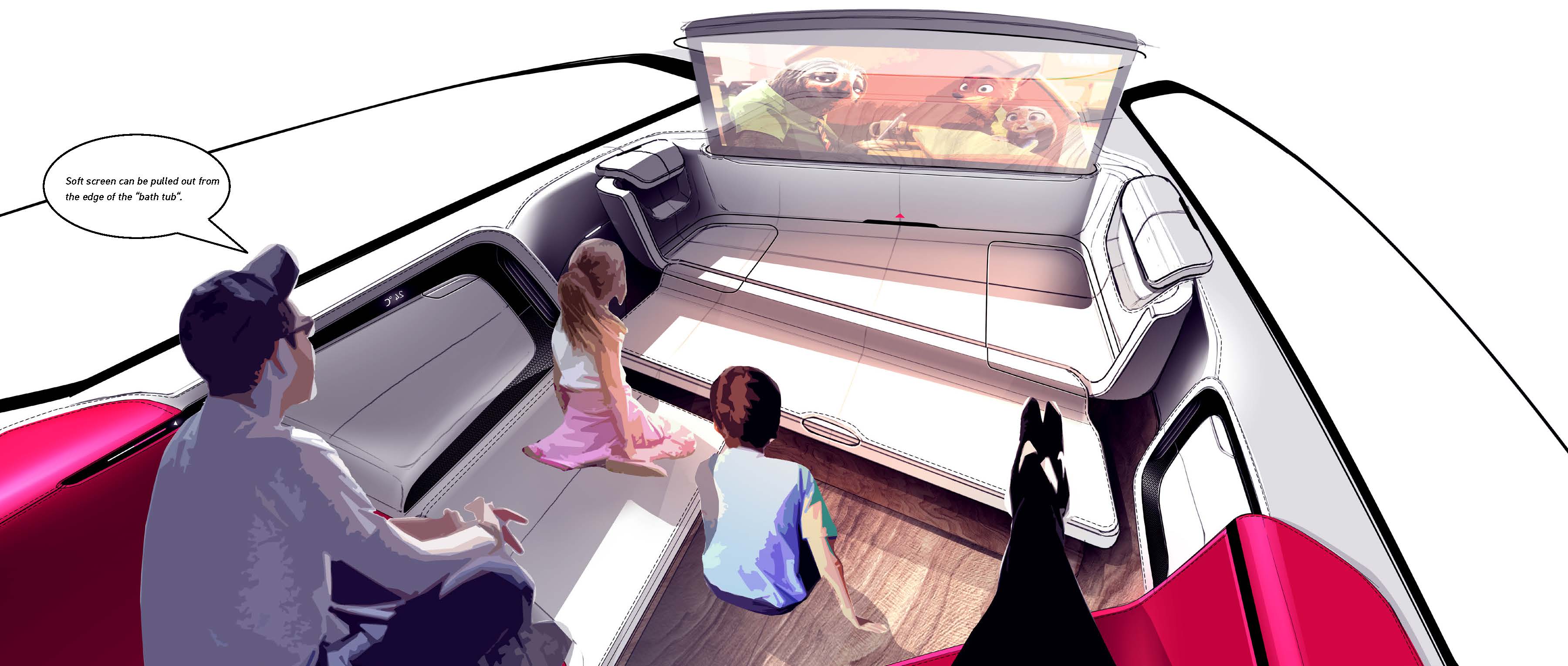 Volvo concept car，Graduation project，ArtCenter，volvo，Family Travel，