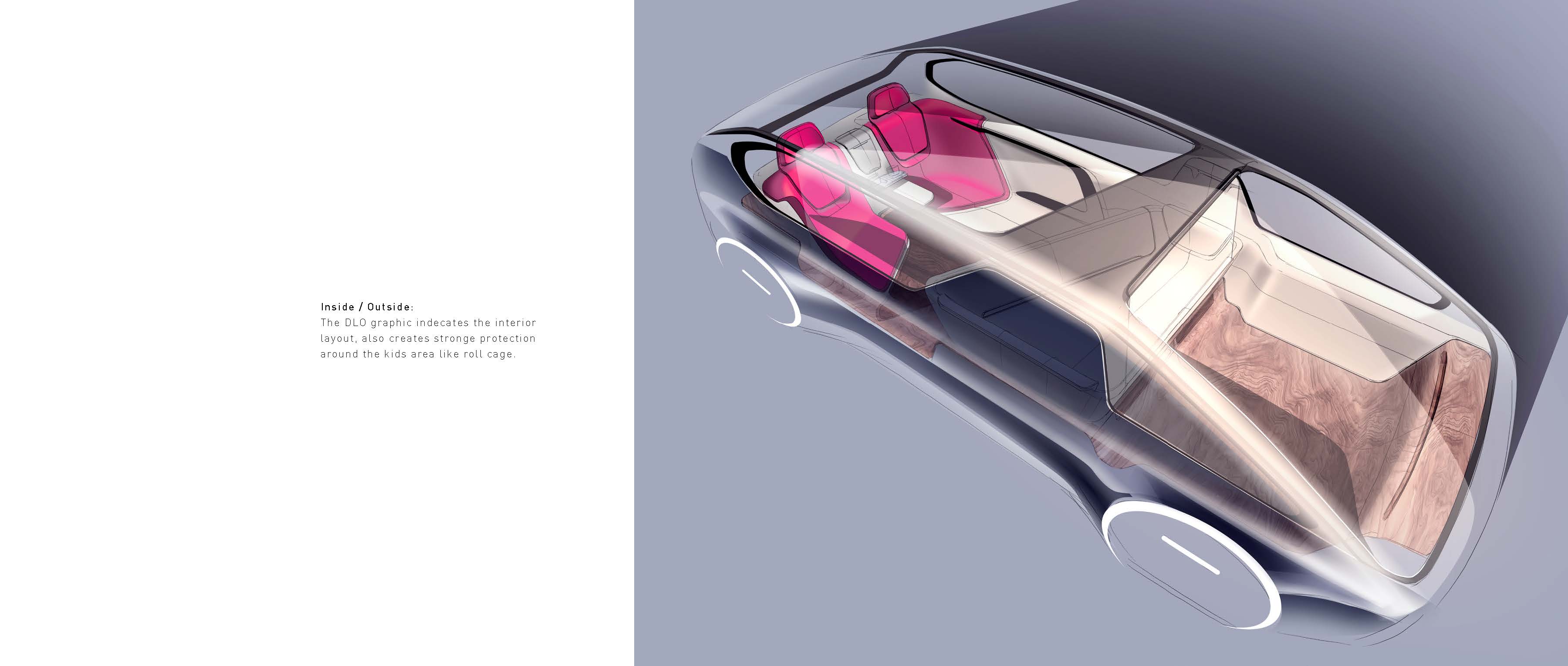 Volvo concept car，Graduation project，ArtCenter，volvo，Family Travel，