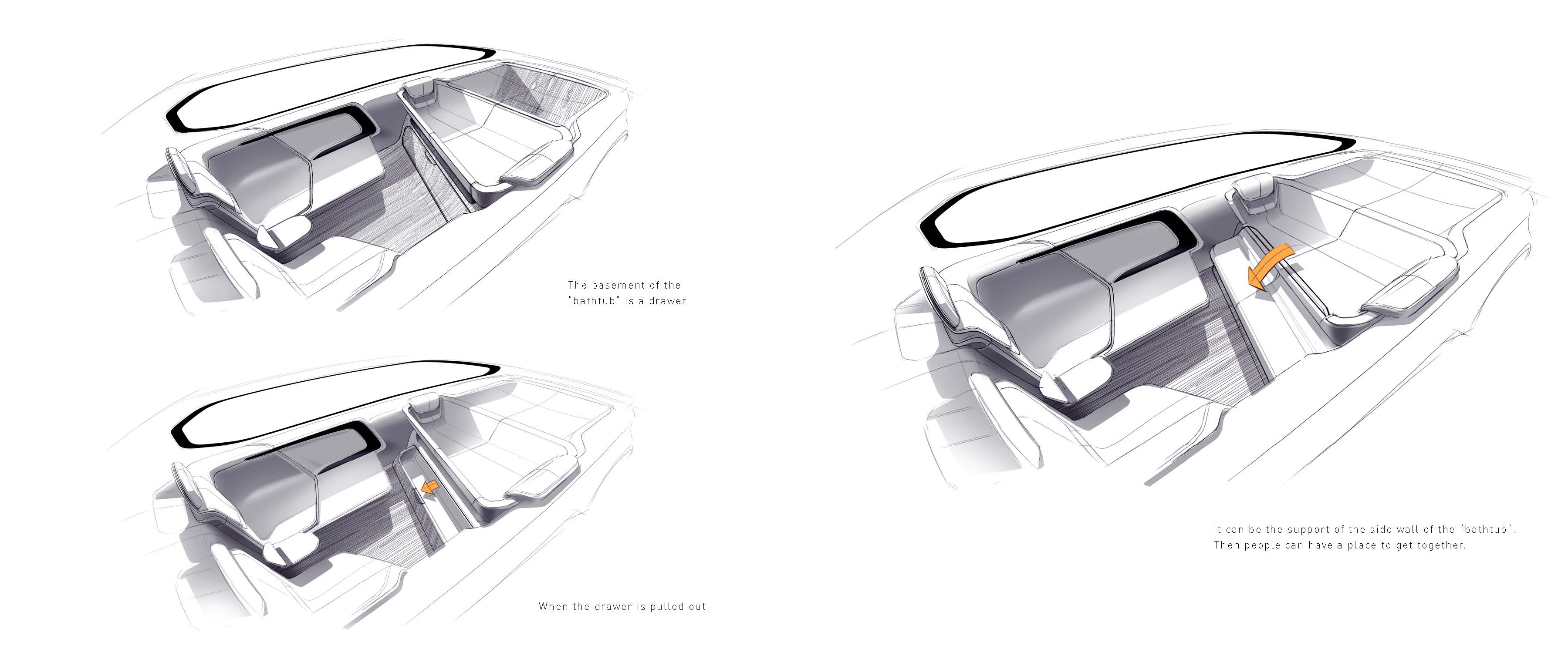 Volvo concept car，Graduation project，ArtCenter，volvo，Family Travel，