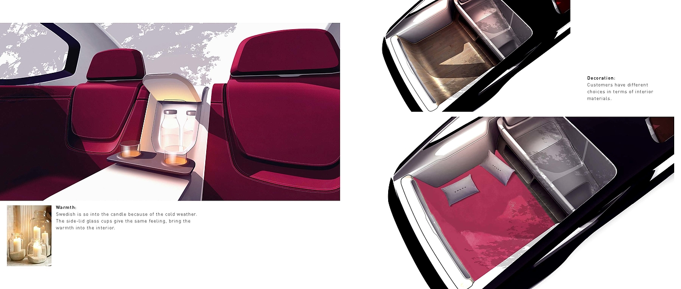 Volvo concept car，Graduation project，ArtCenter，volvo，Family Travel，