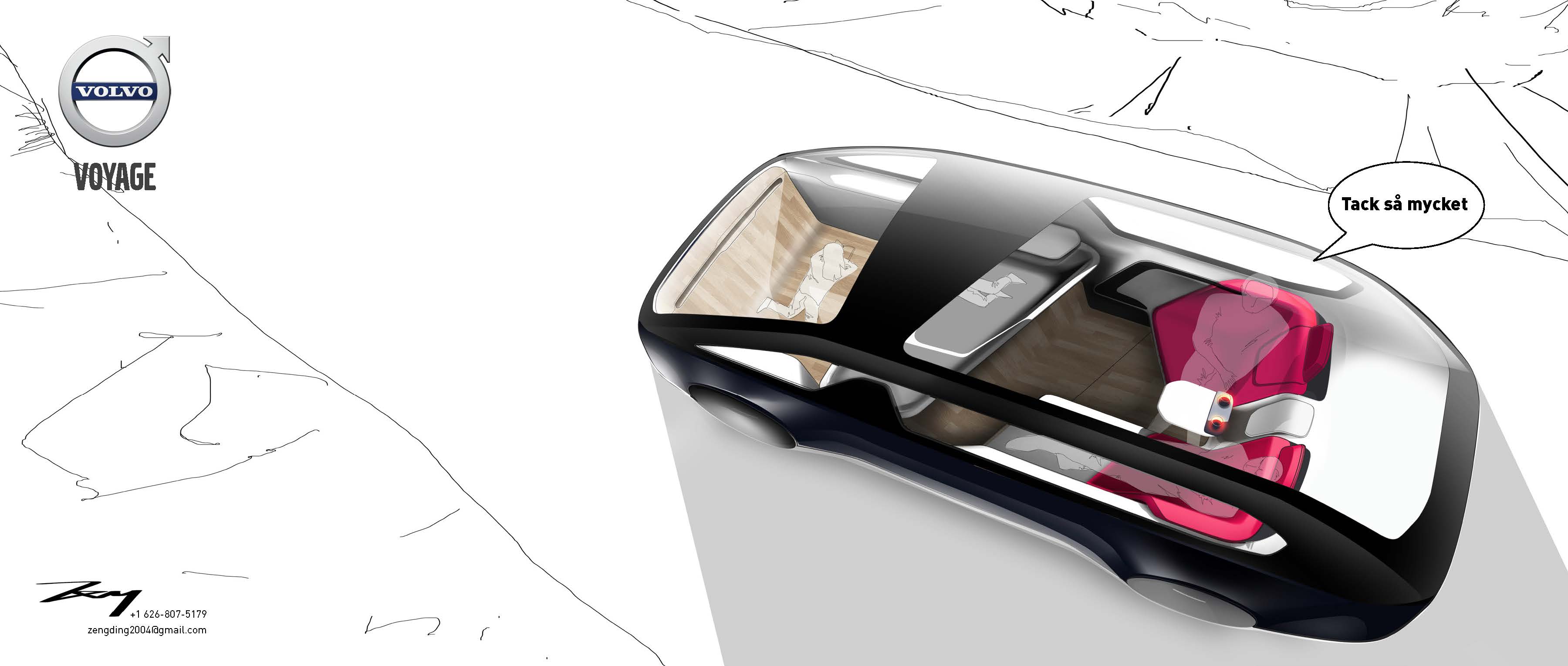 Volvo concept car，Graduation project，ArtCenter，volvo，Family Travel，