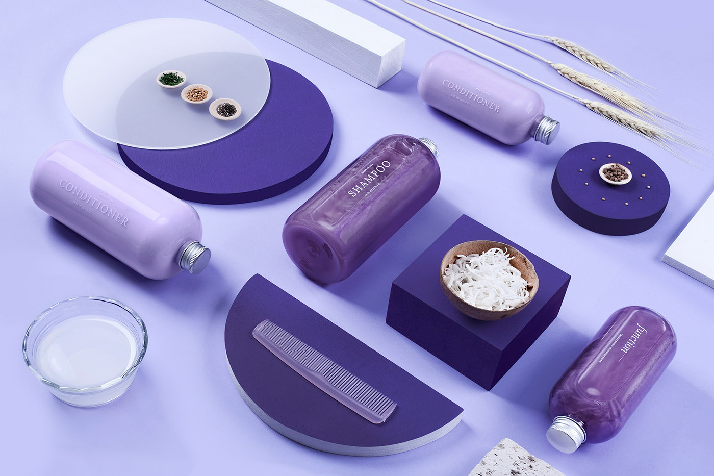 color，packing design，Toiletries，Render，container，shampoo，