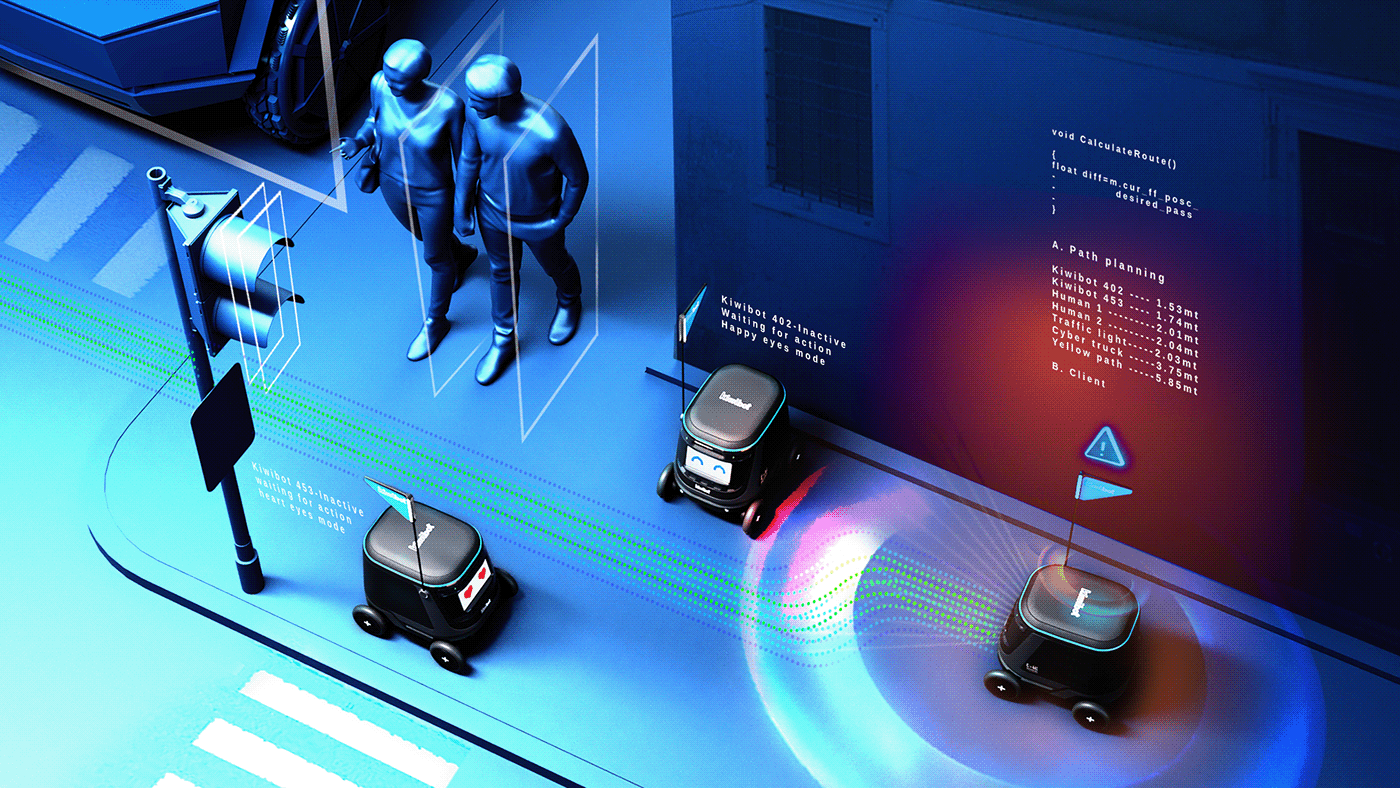 Kiwibot plus，robot，intelligence，