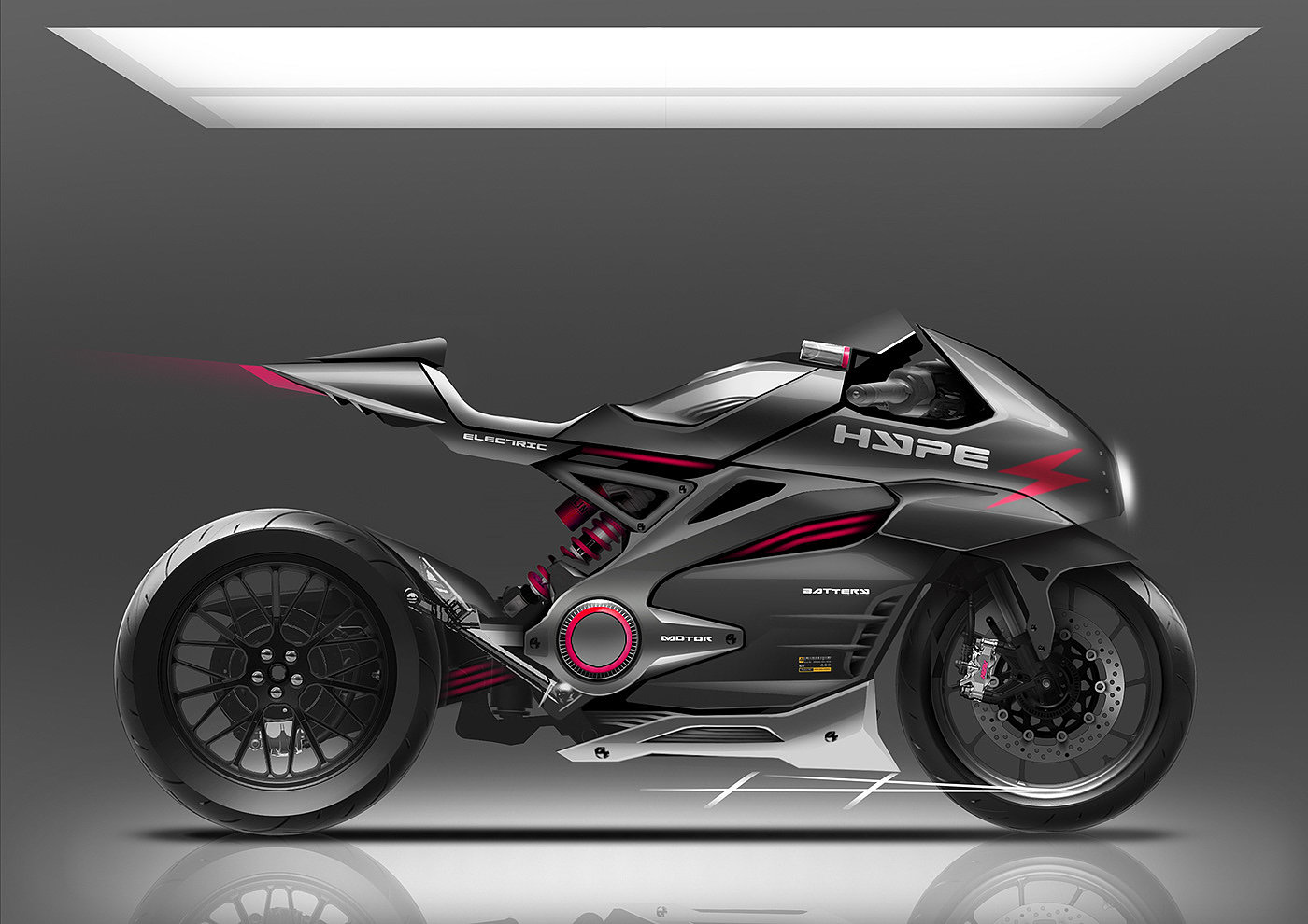 Electric motorcycle，motorcycle，vehicle，Conceptual art，