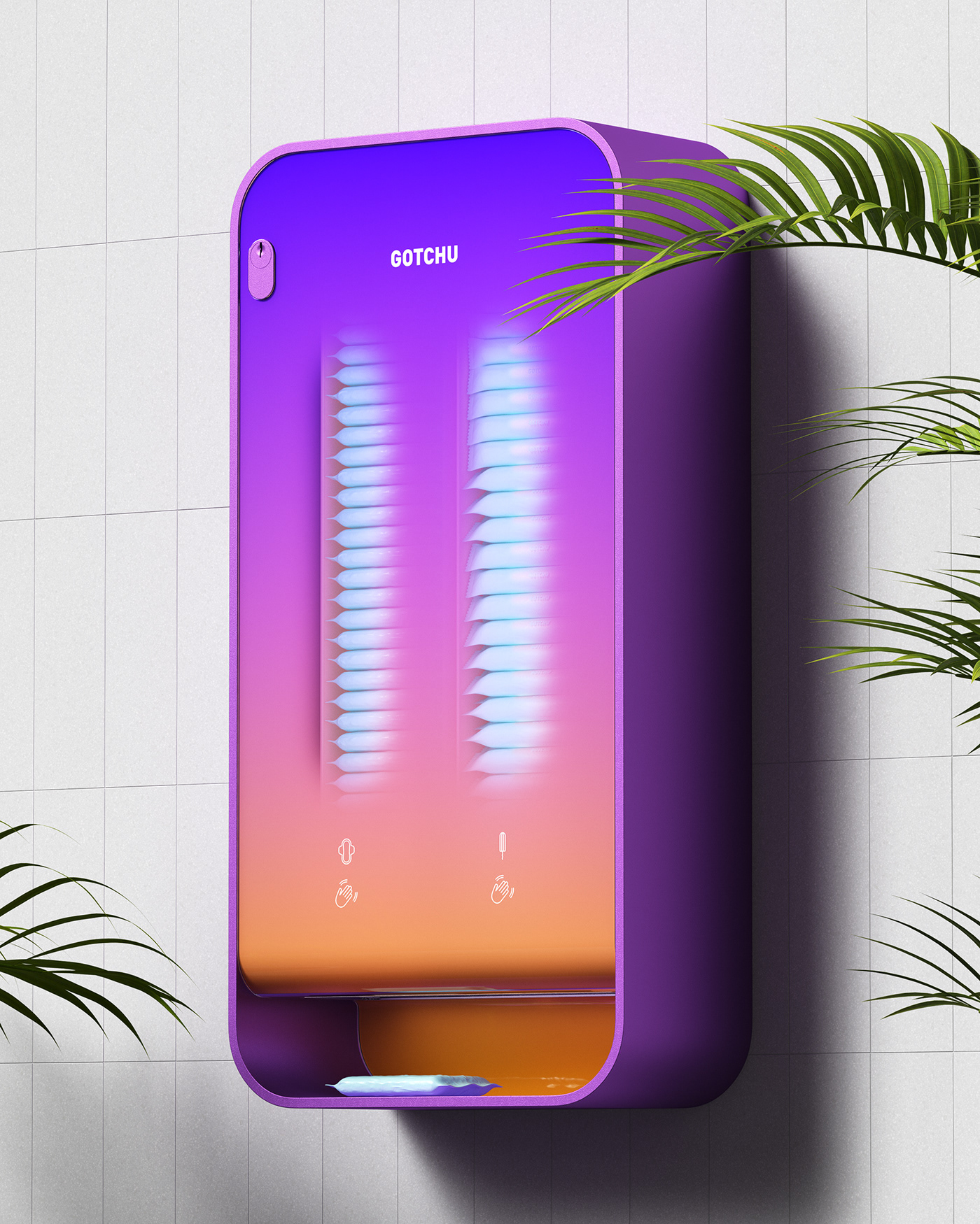 GOTCHU，product design，originality，Smart sanitary napkin dispenser，