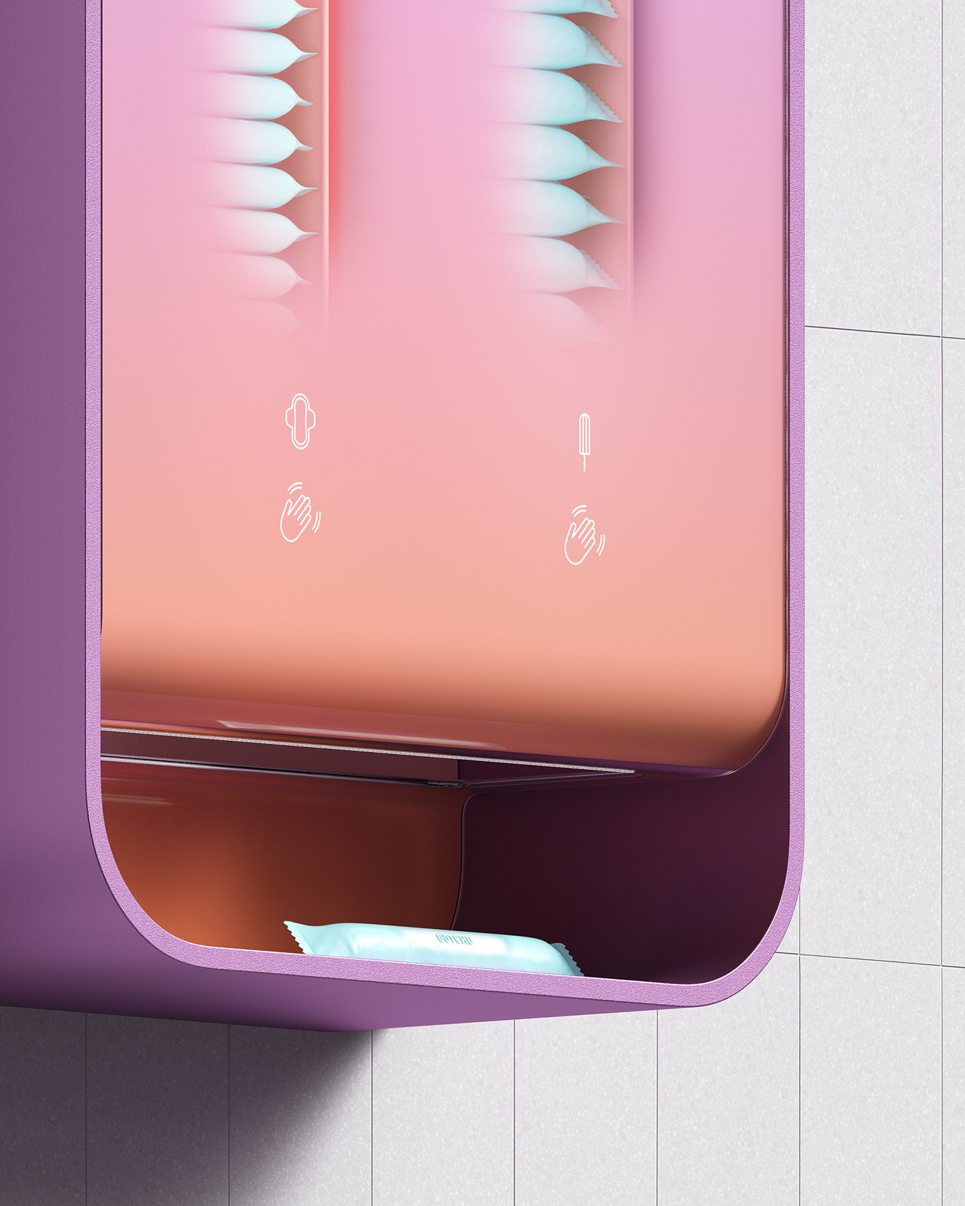 GOTCHU，product design，originality，Smart sanitary napkin dispenser，