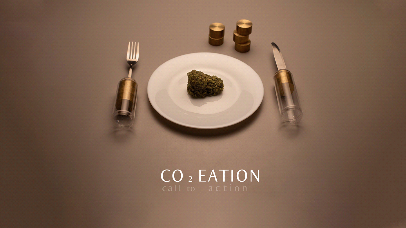 CO2 EATION，tableware，Interaction design，Carbon emissions，