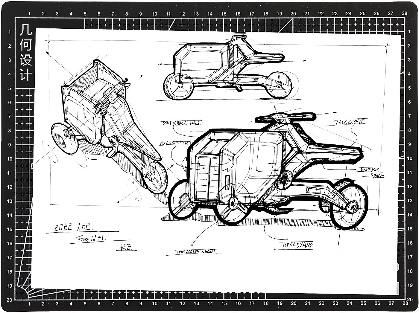 Hand drawn products，Product sketch，industrial design，Hand drawn for postgraduate entrance examination，Hand-painted products for postgraduate entrance examination，Guangzhou Academy of Fine Arts，School of Industrial Design，Guangmei Bishi，