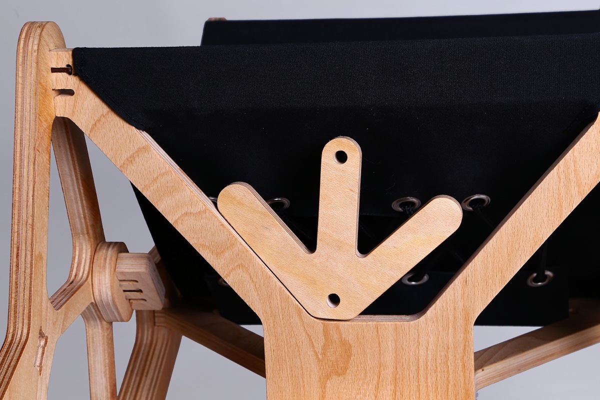 atomic structure，wooden ，Seat design，