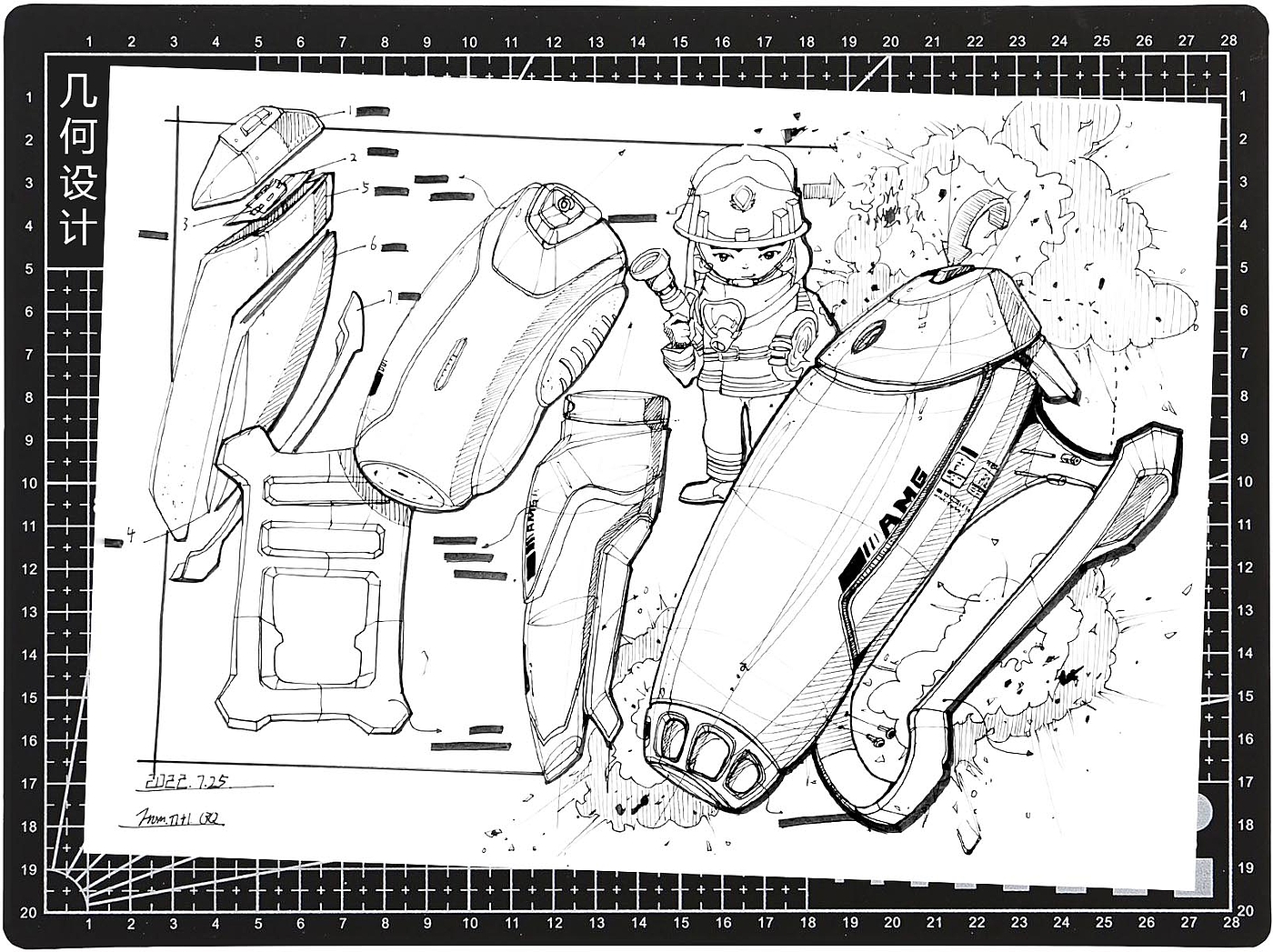 Hand drawn products，Product sketch，industrial design，Hand drawn for postgraduate entrance examination，Hand-painted products for postgraduate entrance examination，Guangzhou Academy of Fine Arts，School of Industrial Design，Guangmei Bishi，