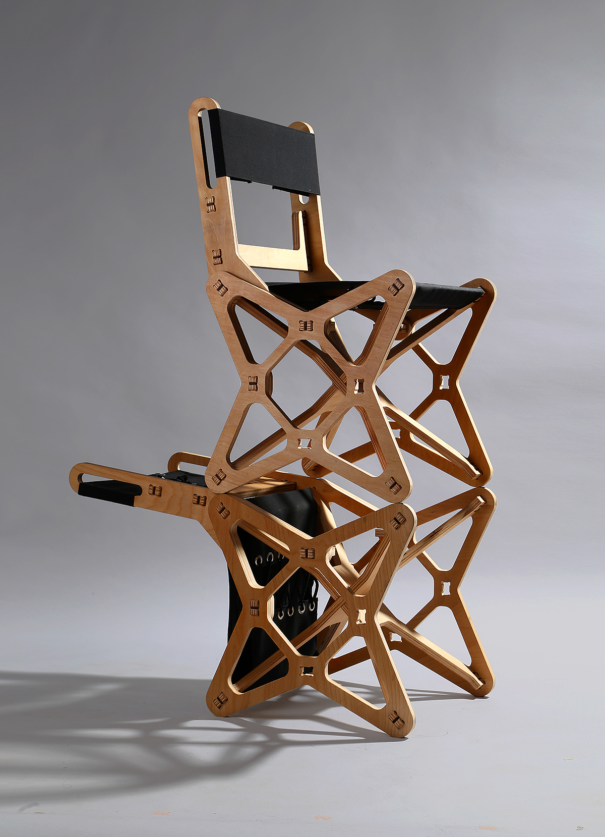 atomic structure，wooden ，Seat design，