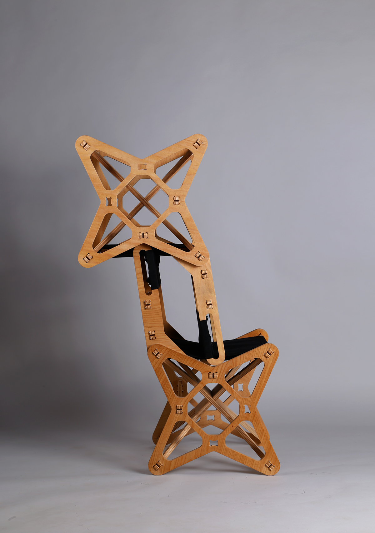 atomic structure，wooden ，Seat design，