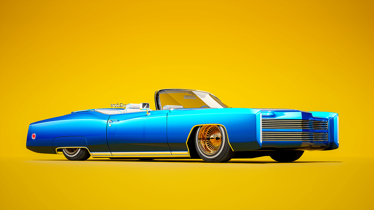Cadillac，Vintage car，Render，