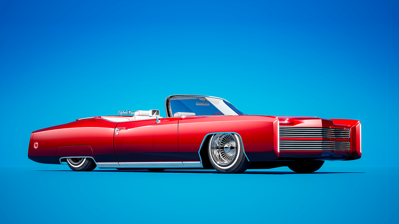 Cadillac，Vintage car，Render，