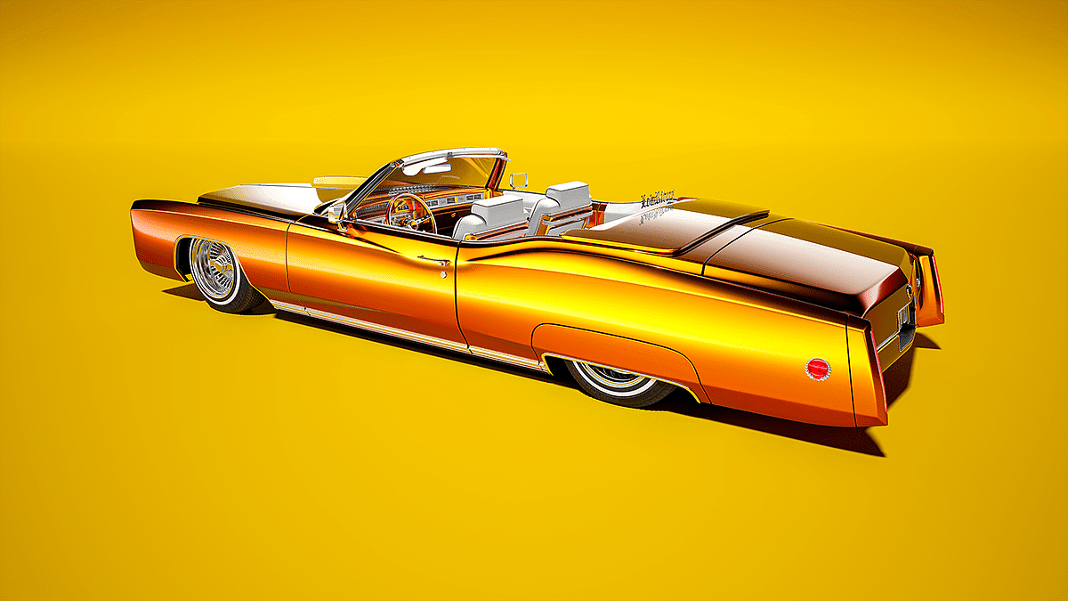 Cadillac，Vintage car，Render，