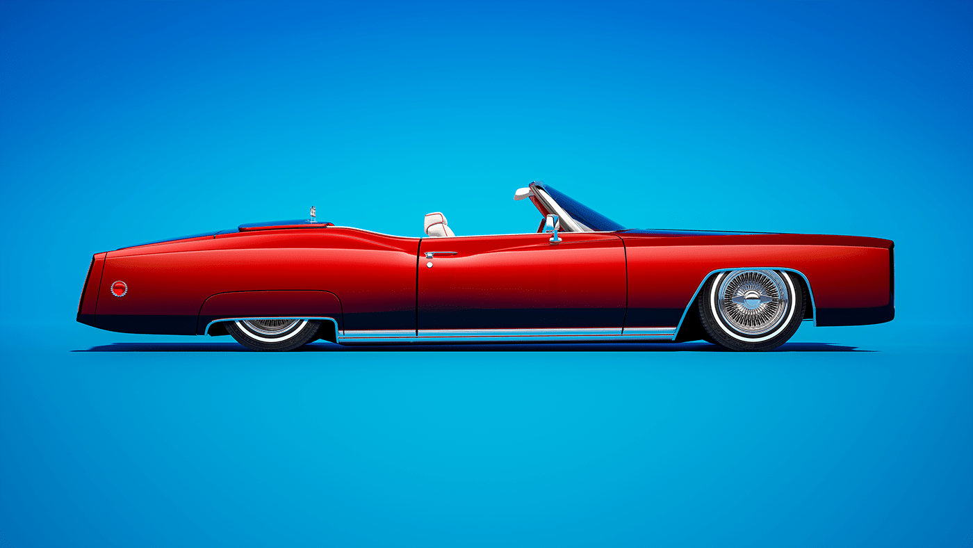 Cadillac，Vintage car，Render，