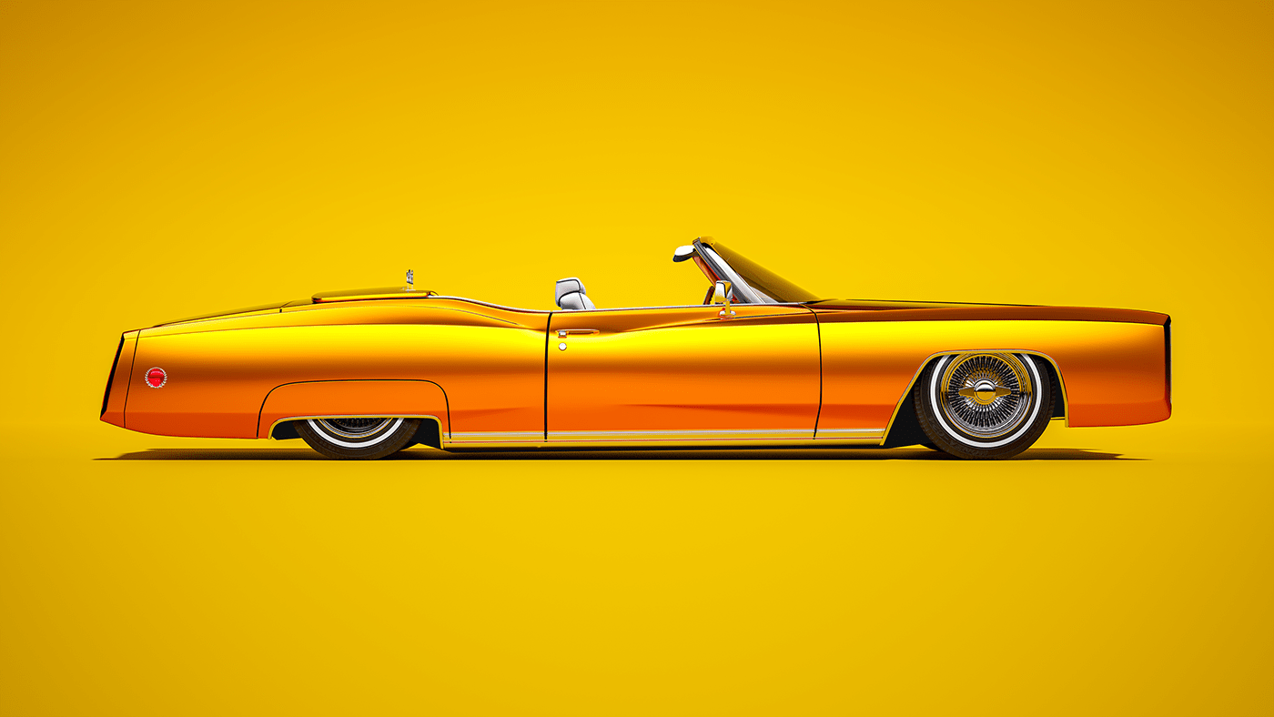 Cadillac，Vintage car，Render，
