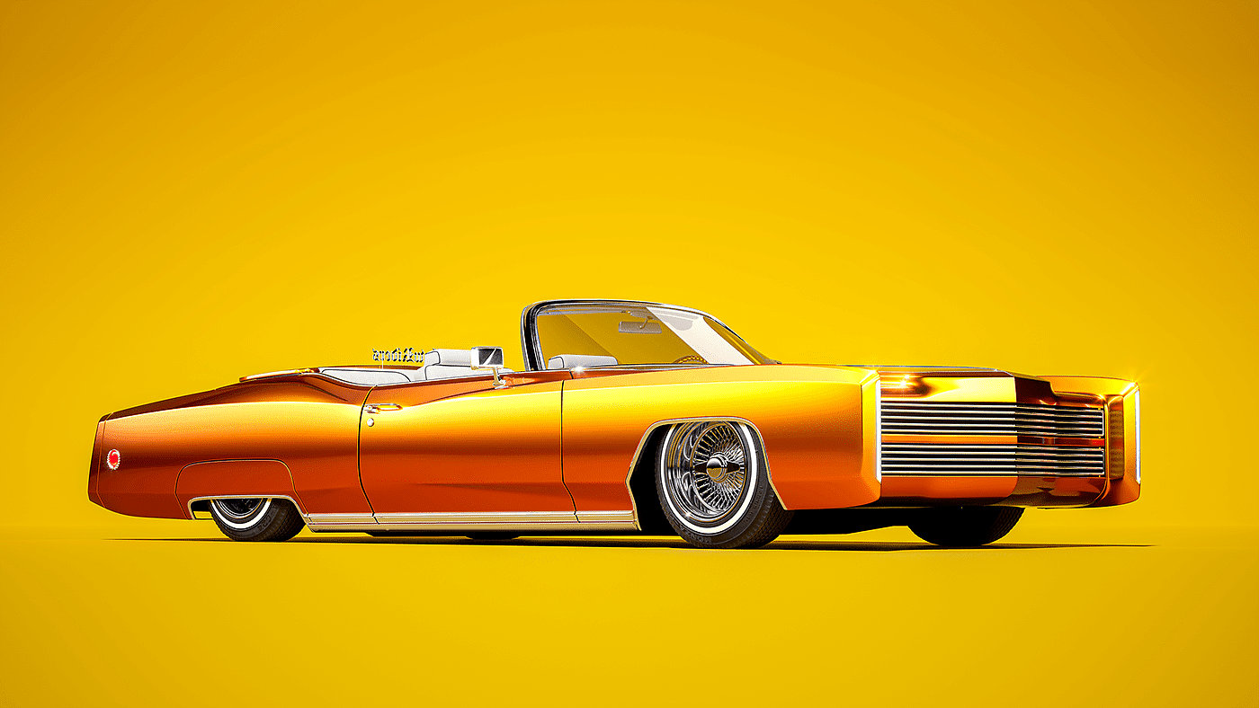 Cadillac，Vintage car，Render，